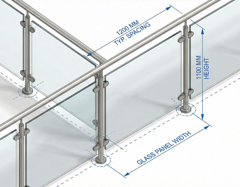 Guide to Railing & Baluster Spacing in AutoCAD + Free DWG