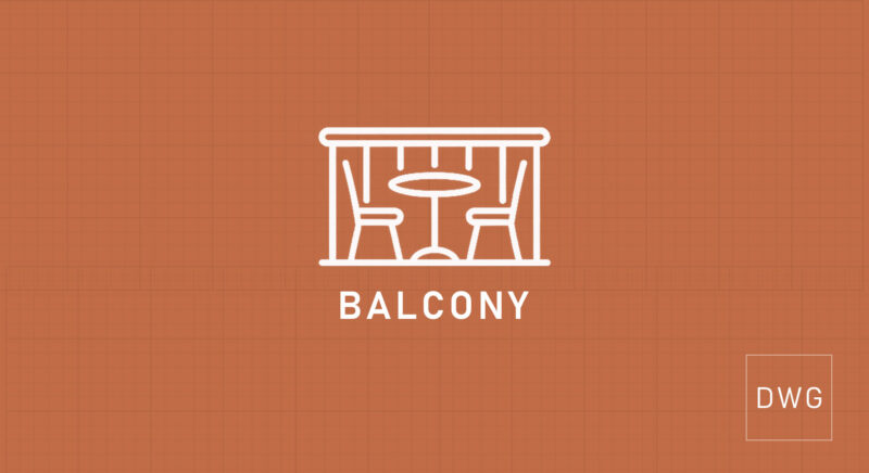 Small Balcony Furniture AutoCAD Pack (Free DWG)