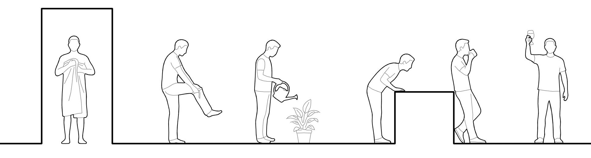 Revit 2D Entourage: Human Figures & People