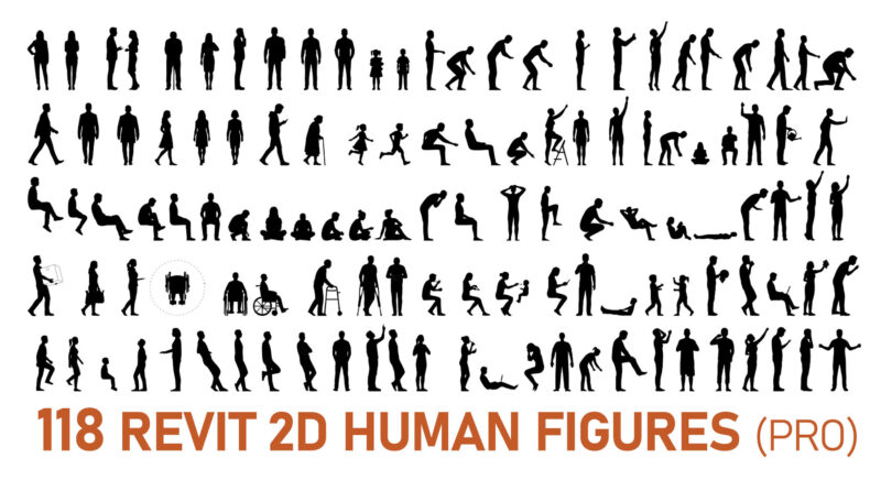 Revit 2D Entourage: Human Figures & People (PRO)